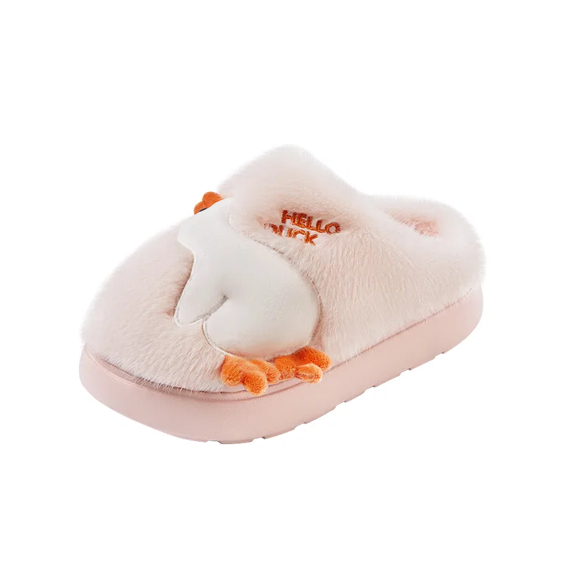 Детские домашние тапочки с принтом утенок POSEE, Pink Duckling