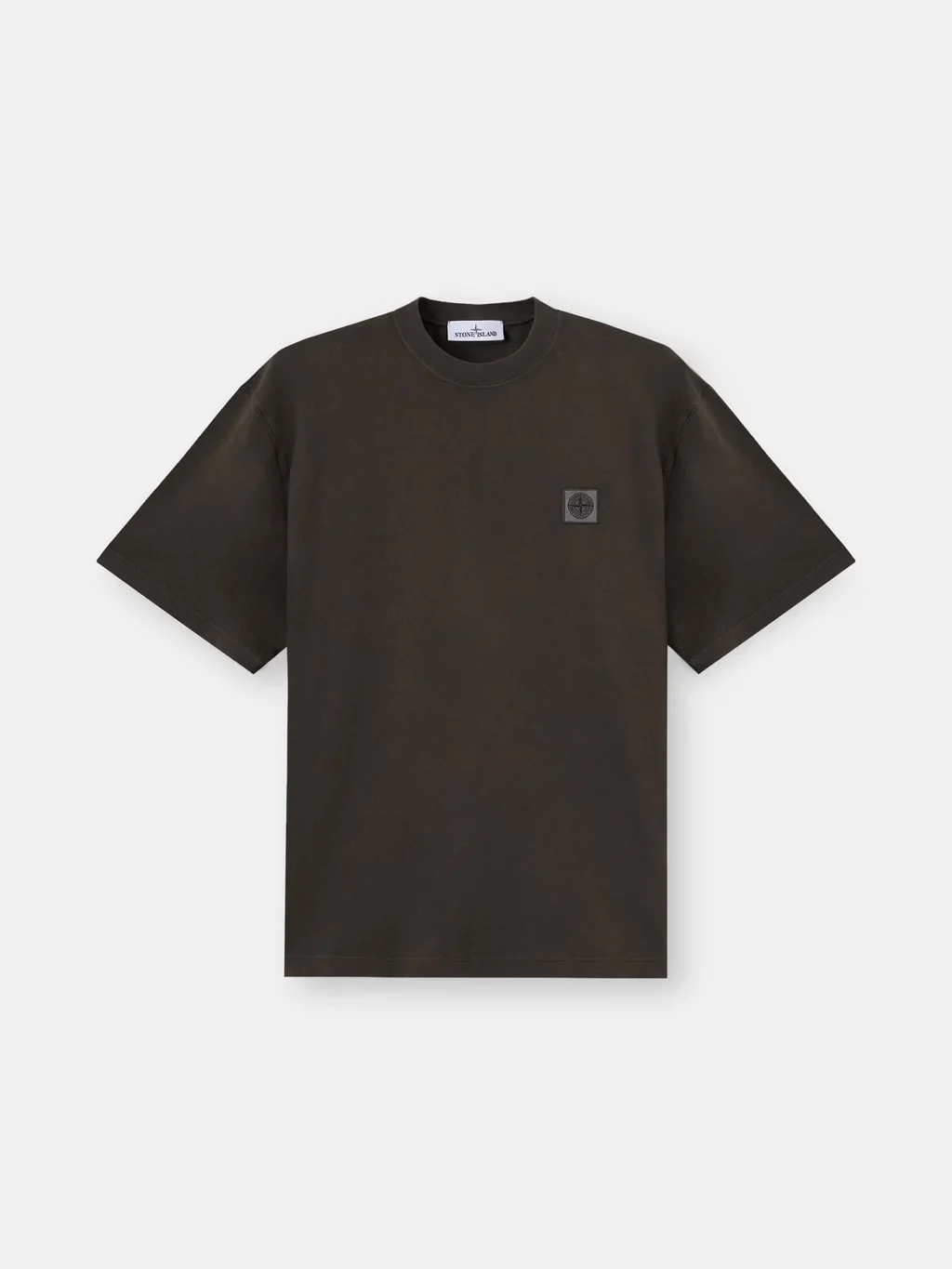 Мужская футболка Stone Island Regular-fit With Compass Patch, угольно-серый — фото 2
