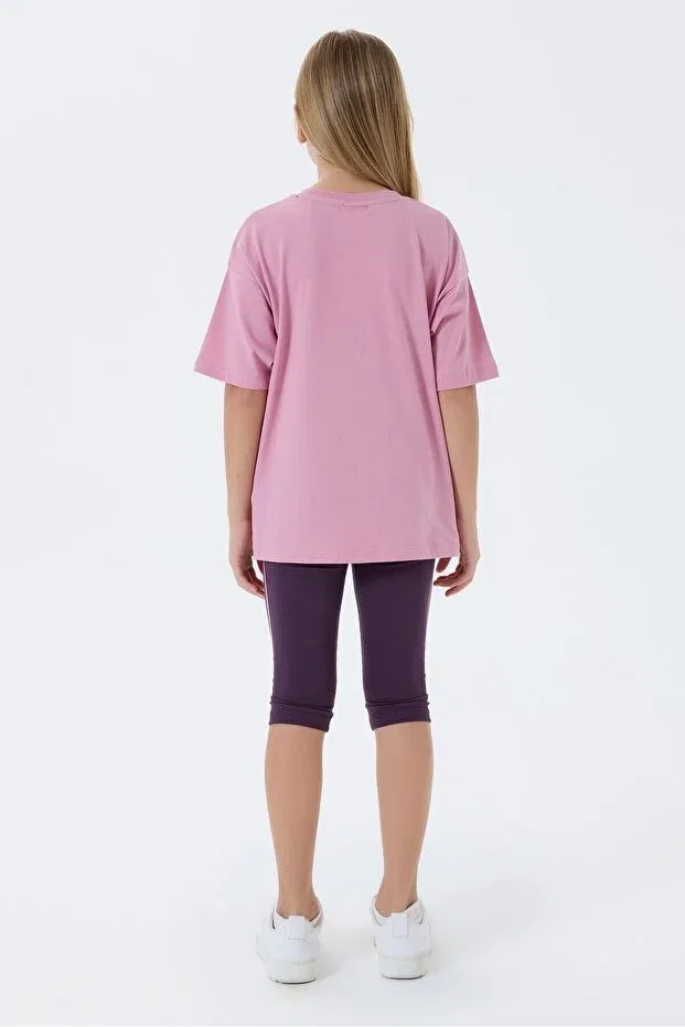 Детские леггинсы для девочек с принтом U.S. Polo Assn., Pink — фото 4