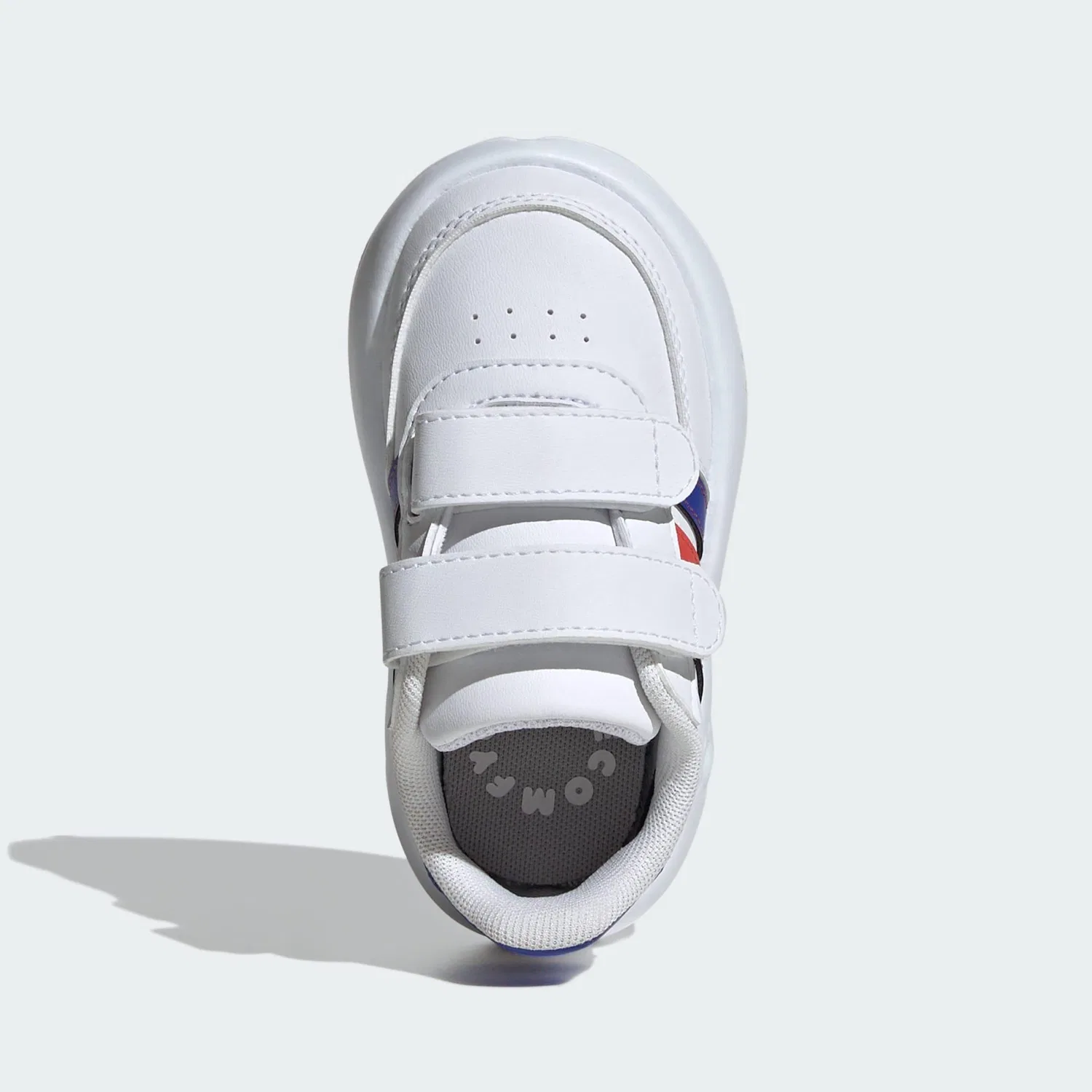 Детские кроссовки с липучками Breaknet 2.0 Adidas, Weiss Blau Hellrot — фото 2