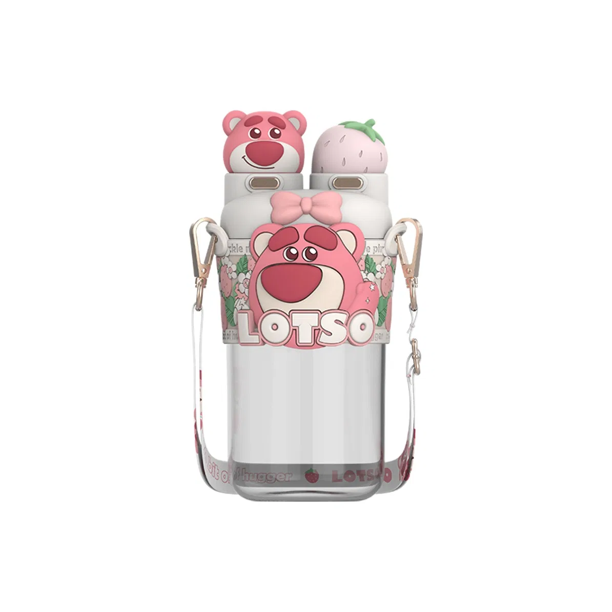 Детская бутылка для воды с трубочкой, 700 мл, Lotso White, Disney, White