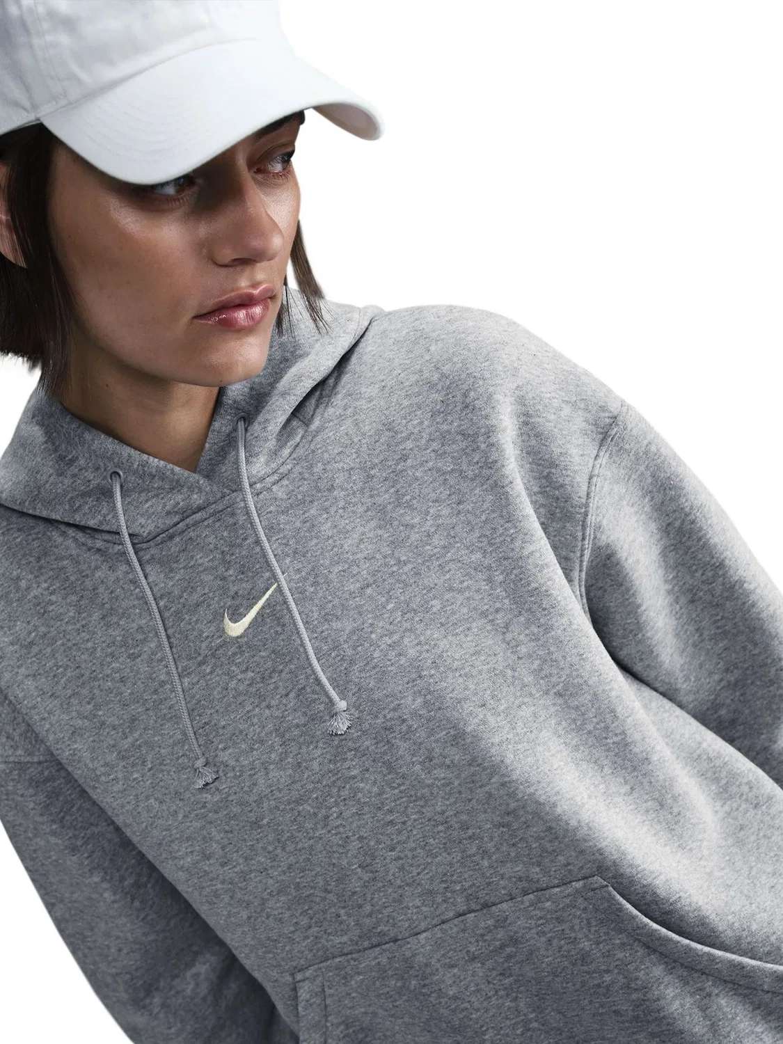 Худи Nike Phoenix Fleece, темно-серый меланж — фото 3