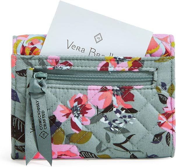 

Женский хлопковый компактный кошелек Vera Bradley Riley с RFID-защитой, радужная перспектива