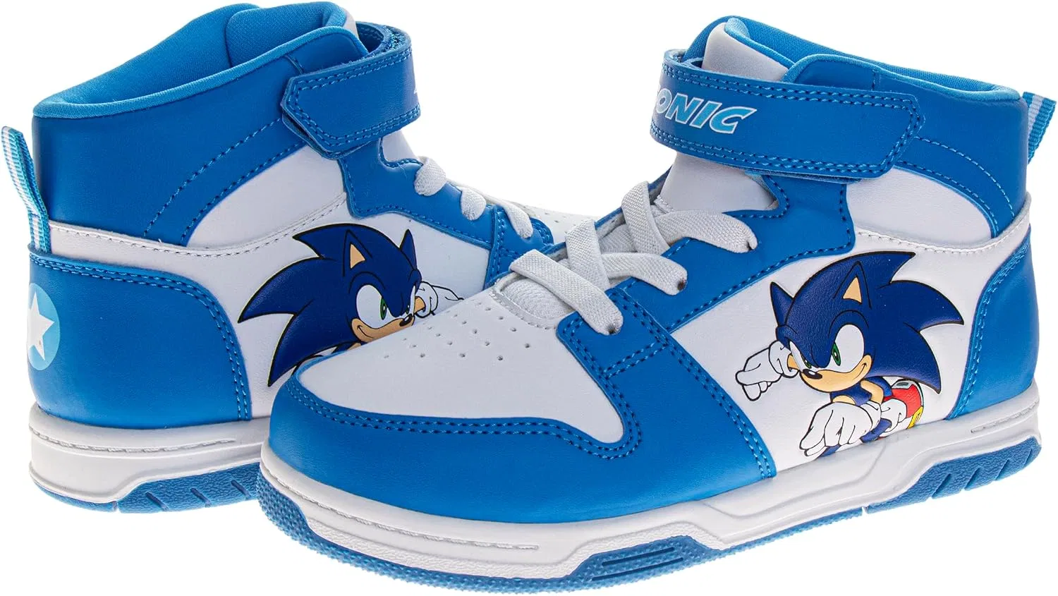 Детские кроссовки для мальчиков с принтом Sonic The Hedgehog Josmo, Blue White — фото 4