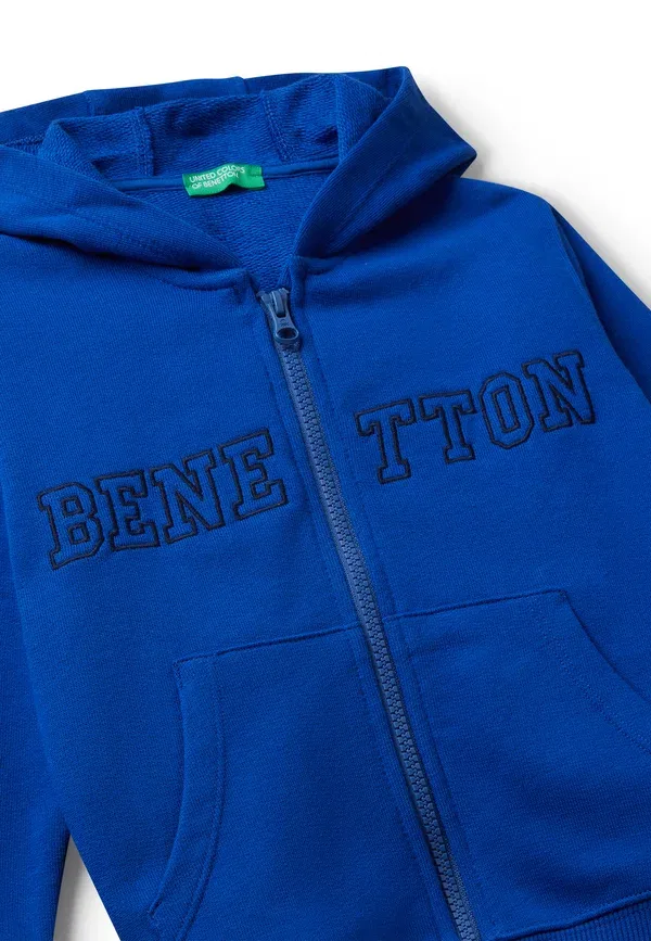 Толстовка на молнии United Colors Of Benetton, синий — фото 3