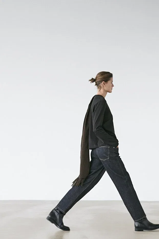 Женская футболка с длинным рукавом Massimo Dutti, Black — фото 3