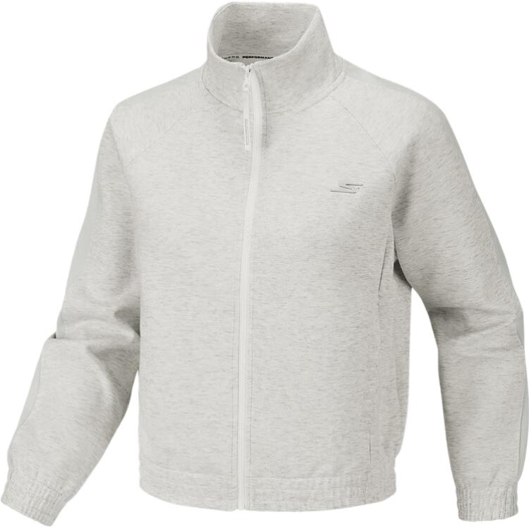 

Skechers Куртки женские светло-серые меланжевые 0248 Воротник-стойка Умеренная степень кроя Другие