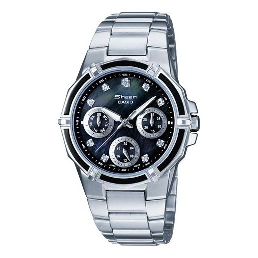 

Часы CASIO SHEEN Waterproof Stainless Steel Strap Blue Analog, синий