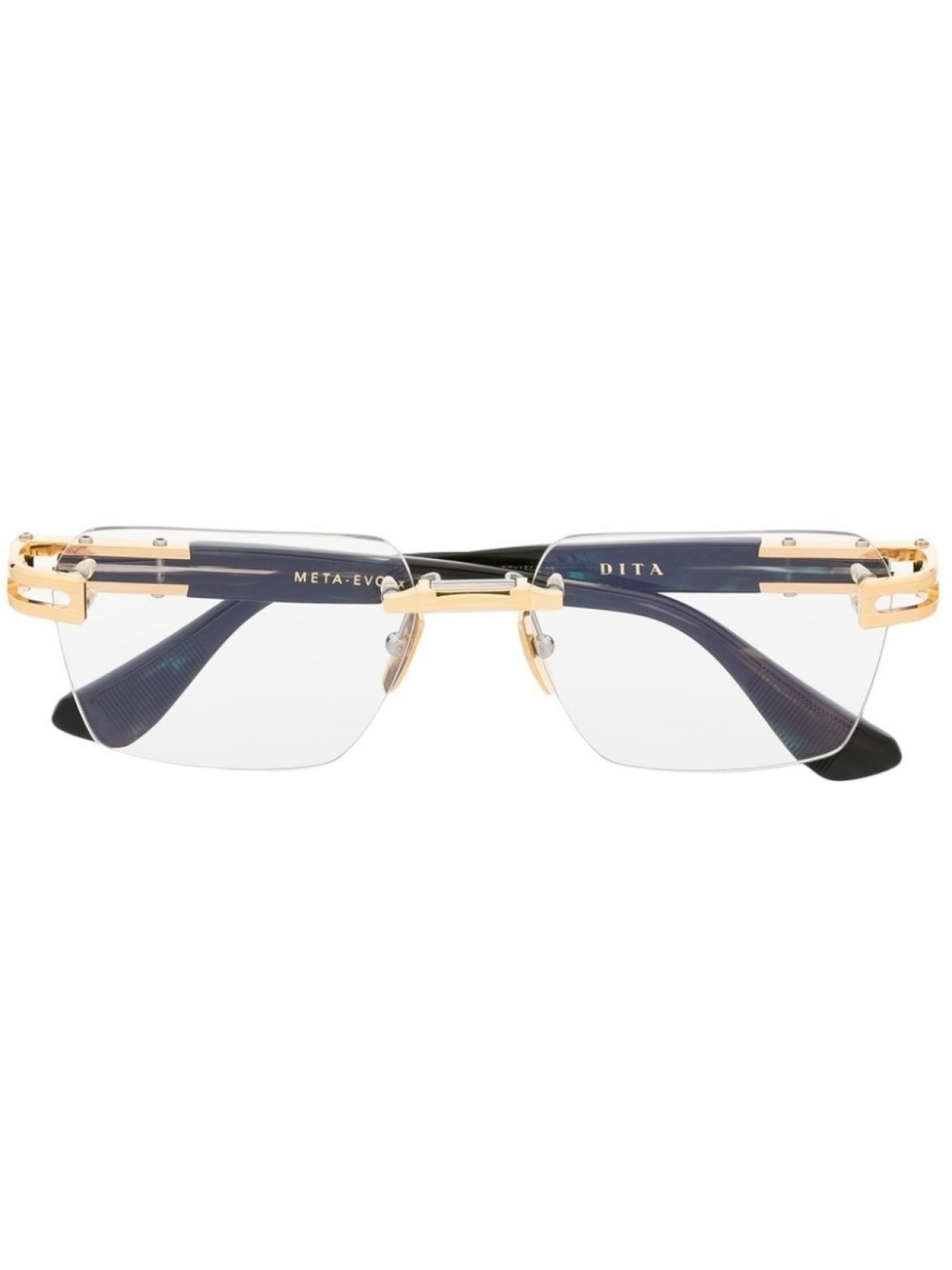 

Очки в квадратной оправе с логотипом Dita Eyewear, золотой