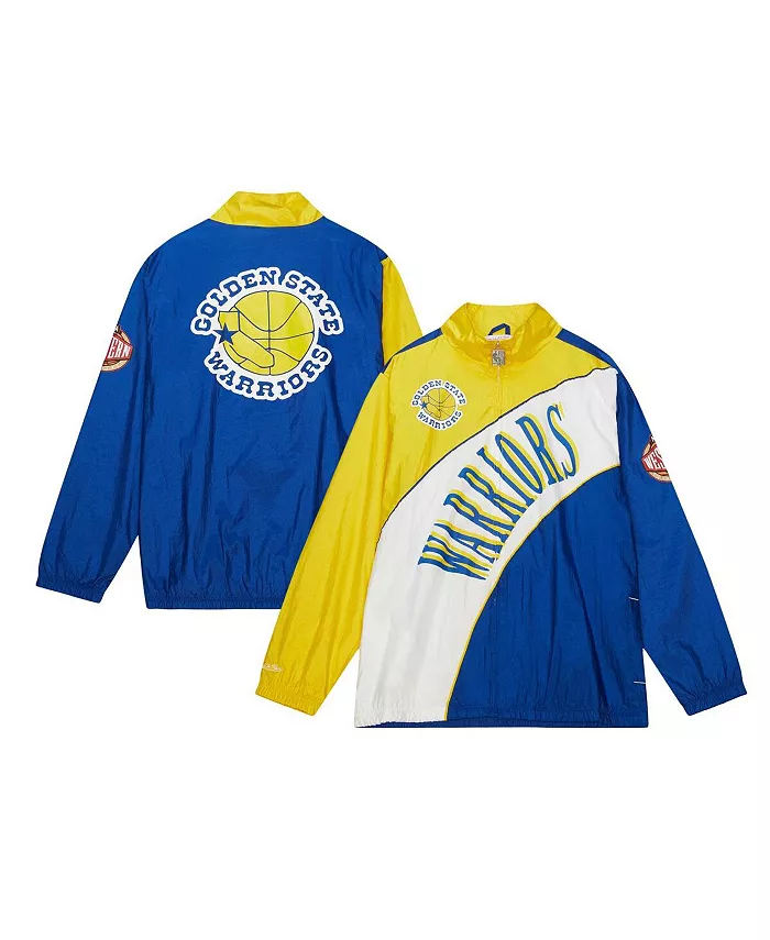 

Мужская белая потертая ветровка Golden State Warriors Hardwood Classics с арочной вышивкой и подкладкой на молнии Mitchell & Ness