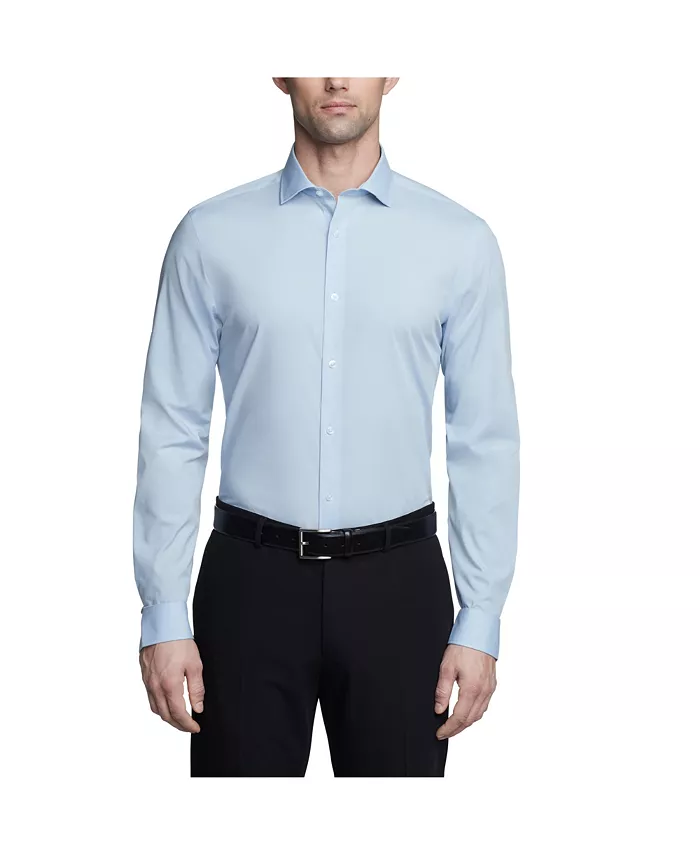 

Мужская классическая хлопковая рубашка с добавлением эластана, Regular & Slim Fit Calvin Klein, черный
