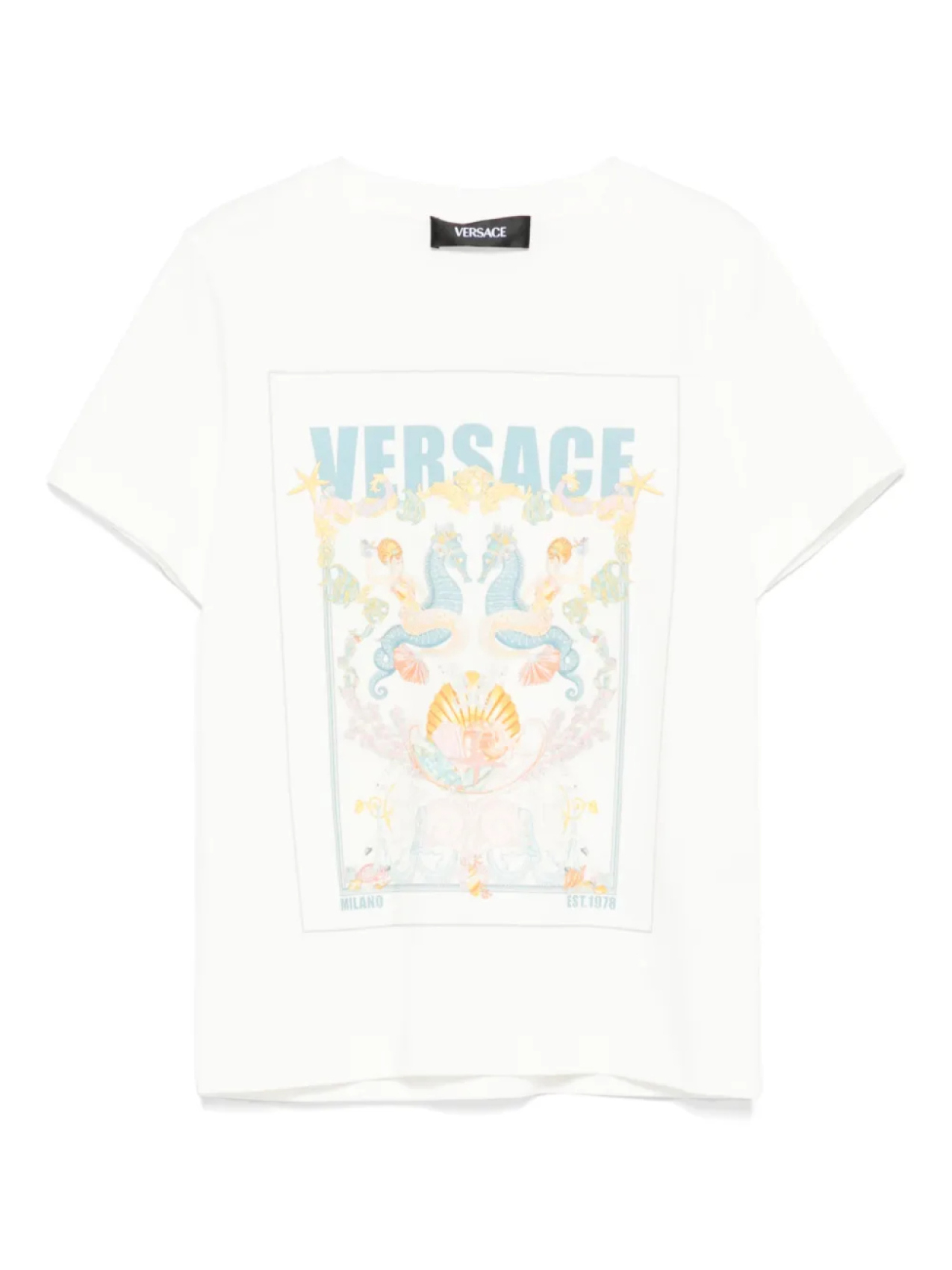 

Футболка с открыткой Coral Theatre Versace Kids, белый
