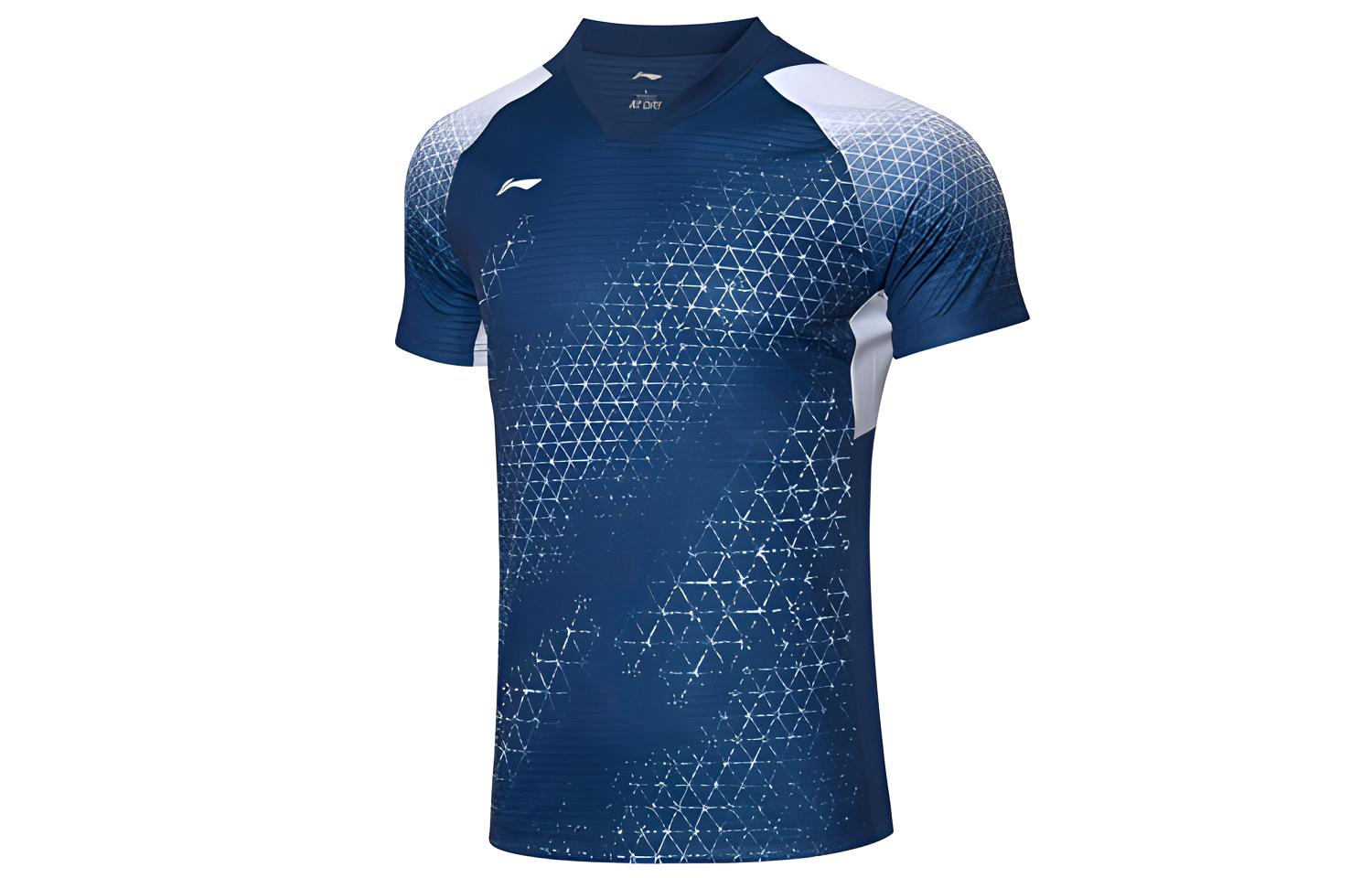 

LINING Футболка мужская темно-синяя, Синий, LINING Футболка мужская темно-синяя