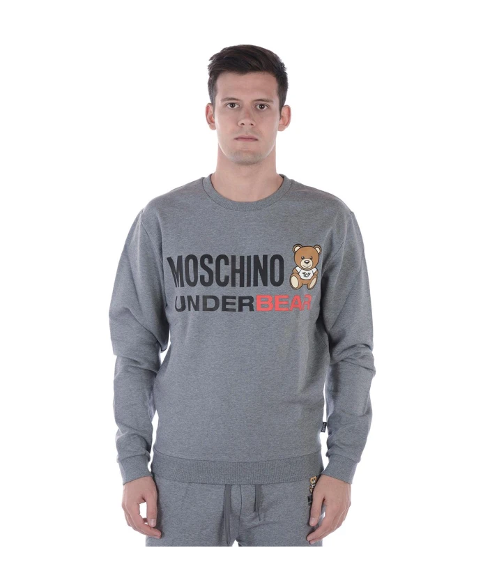 

Пуловер с капюшоном Moschino, серый