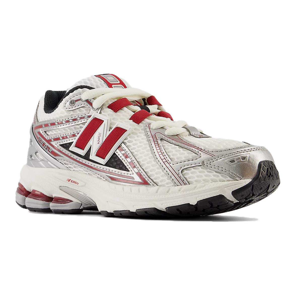 Детские кроссовки EA Low Top Lifestyle белые серебристые красные Kids' New Balance — фото 3