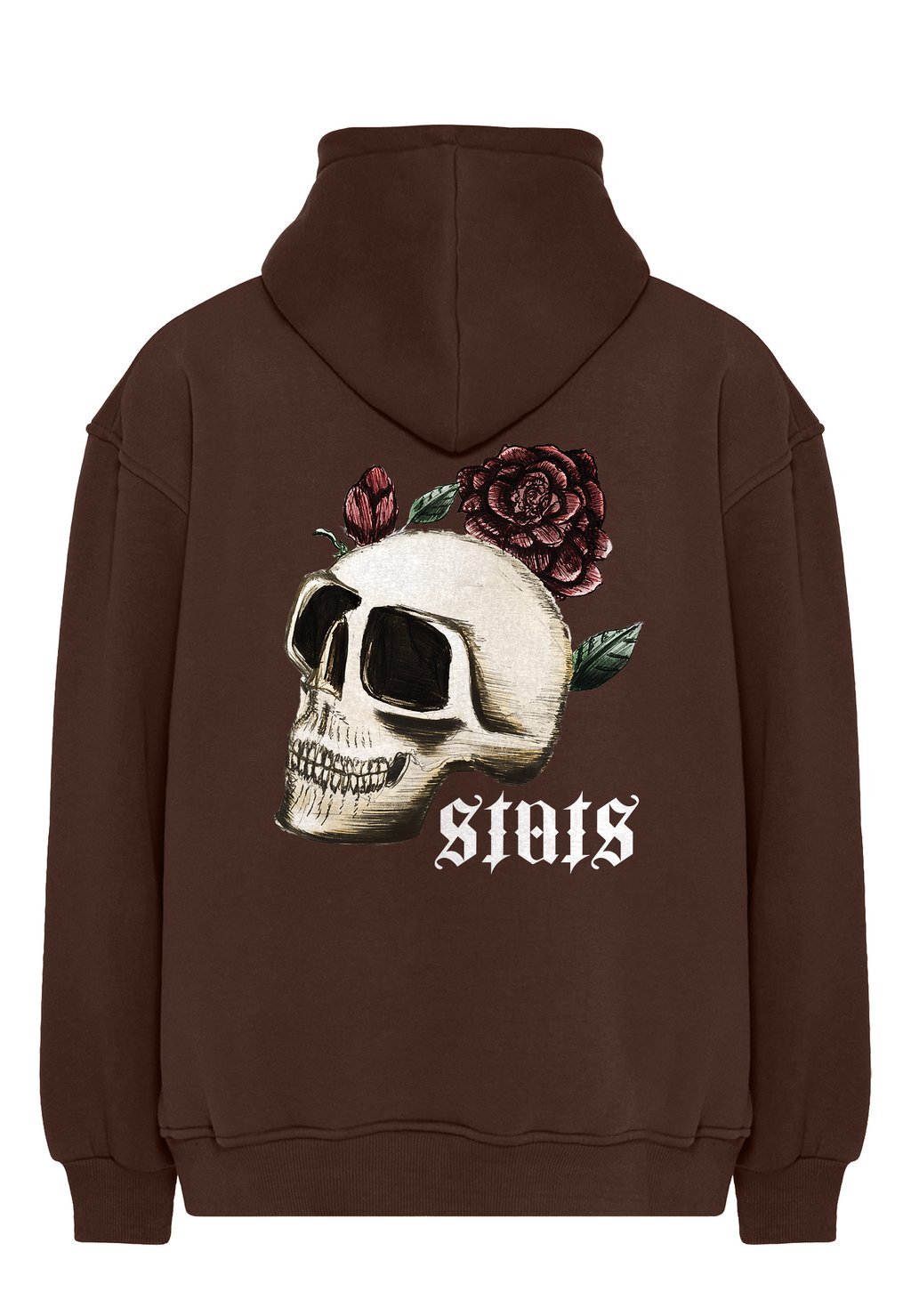 

Толстовка с капюшоном SKULL stats, коричневый