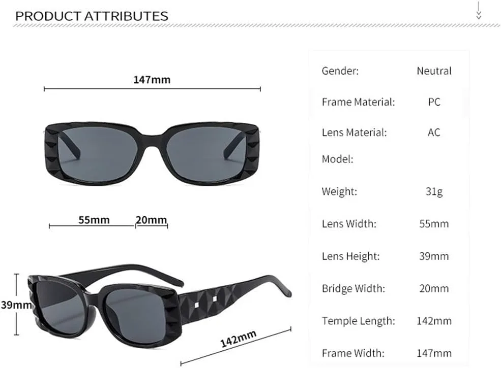 

Солнцезащитные очки прямоугольной формы для женщин и мужчин, с поликарбонатными линзами, стеганой оправой, в винтажном стиле, защита от солнца UV400 HCPIHF, C1