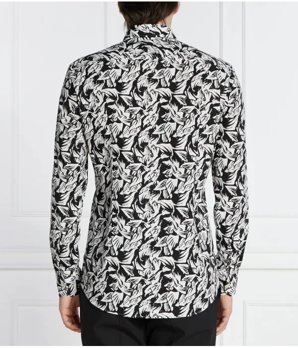 H-Hank-Kent-C1 Рубашка slim fit Boss, черный — фото 4