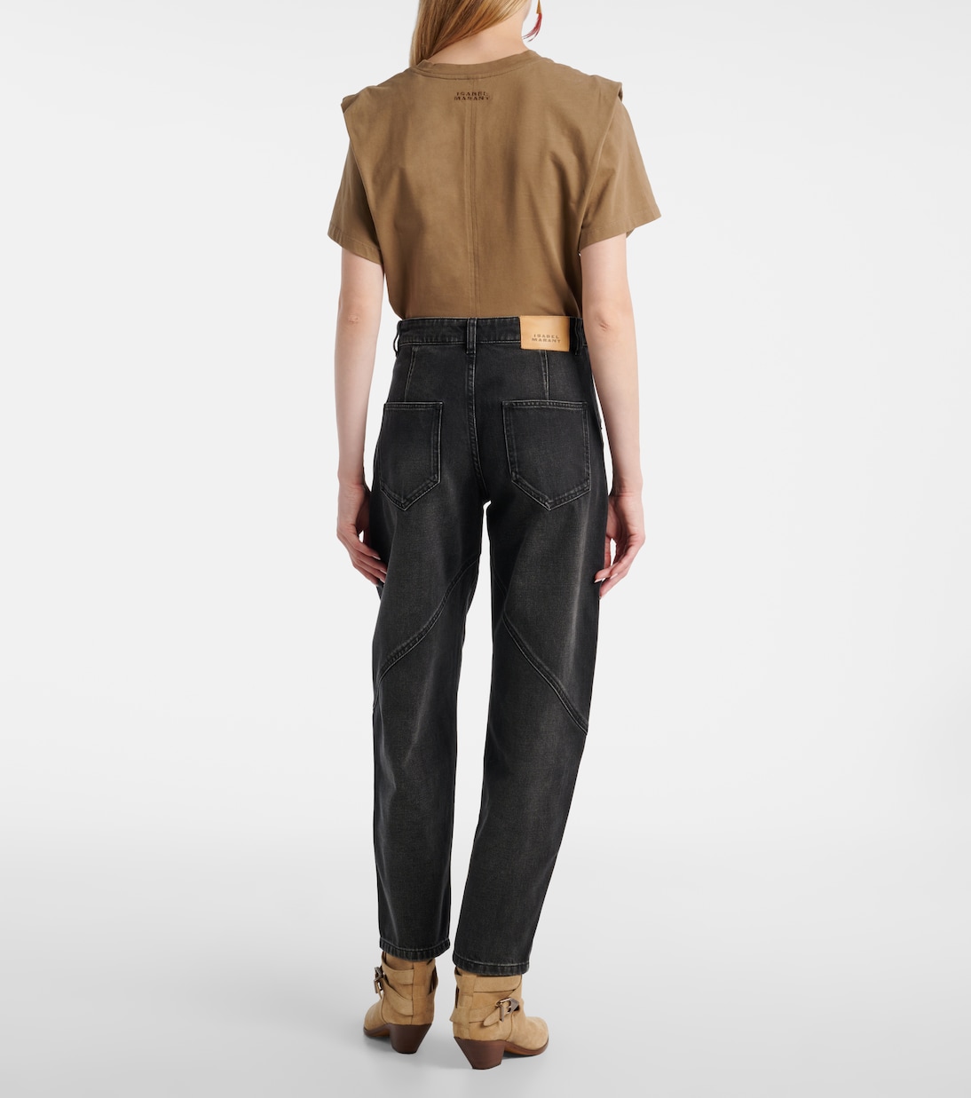 Джинсы Catarina с бочкообразными штанинами Isabel Marant, Faded Black — фото 3