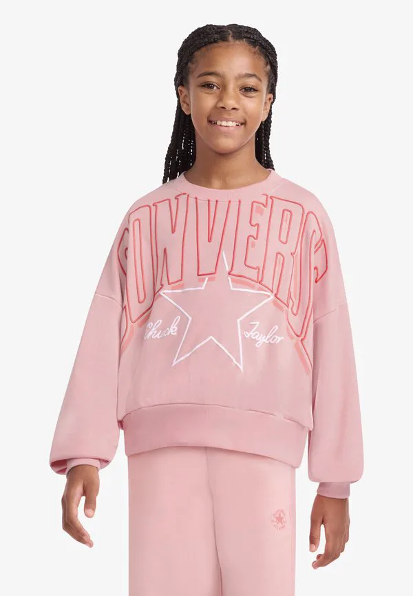 Свободная толстовка прямого кроя с графическим принтом. Converse, Pink