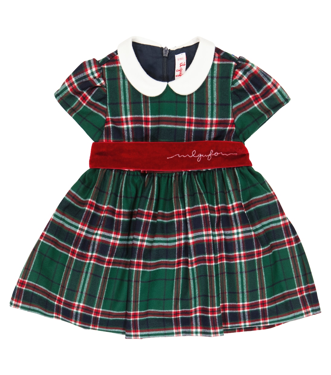 

Детское клетчатое платье Il Gufo, Pine Green