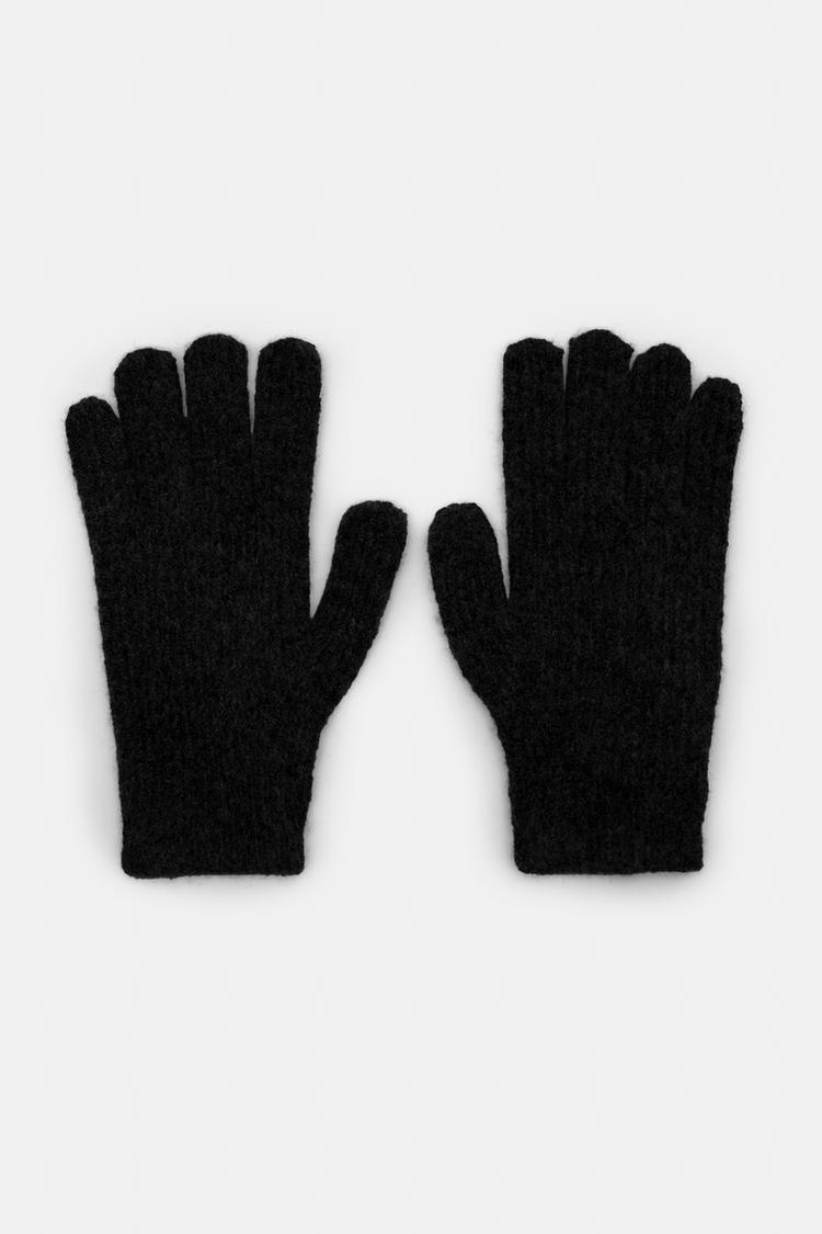 

Вязаные перчатки Pull And Bear, черный
