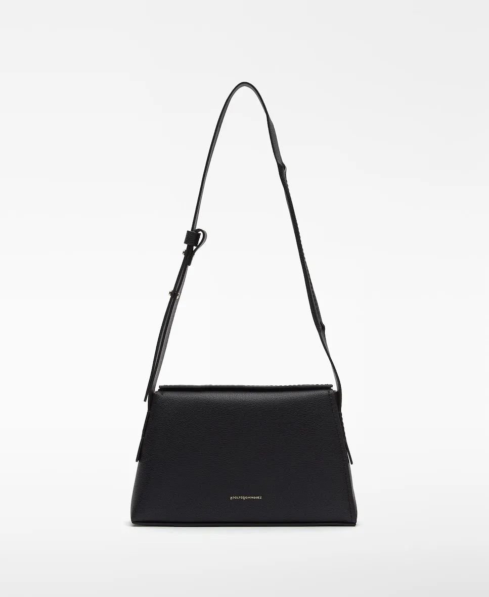 

Женская кожаная сумка через плечо Mica Adolfo Dominguez, черный