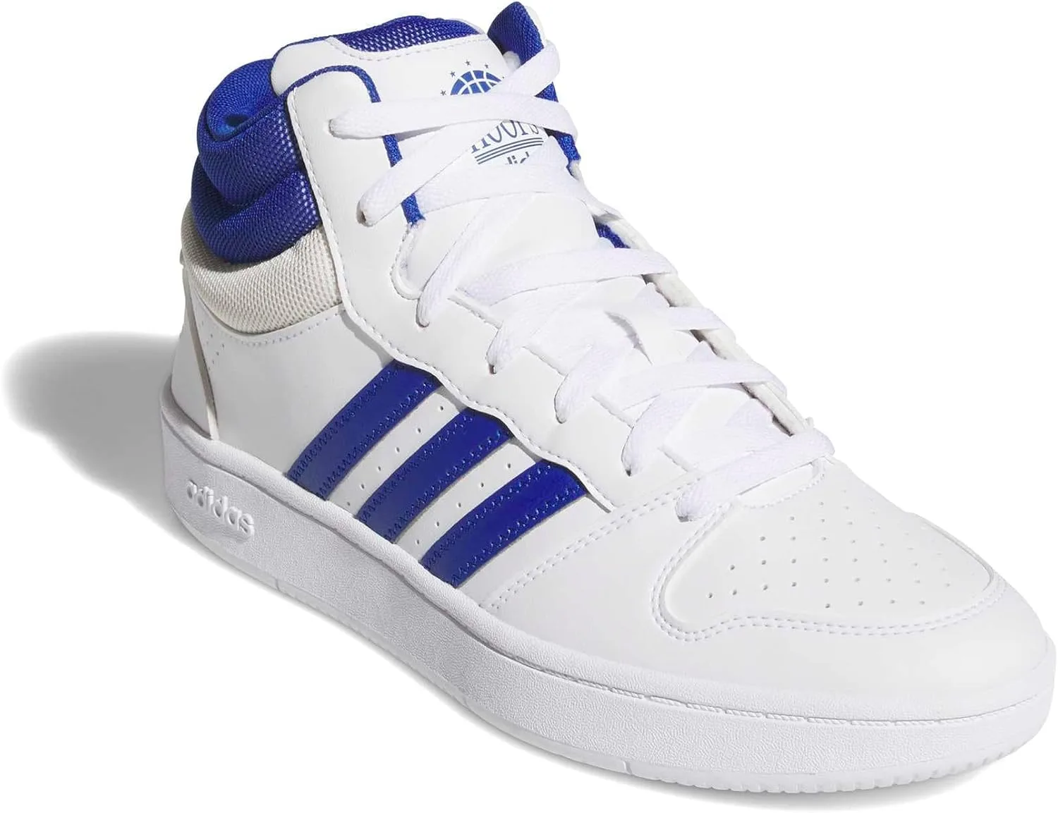 Кроссовки Adidas Hoops Mid Classic, белый/синий/серый — фото 4