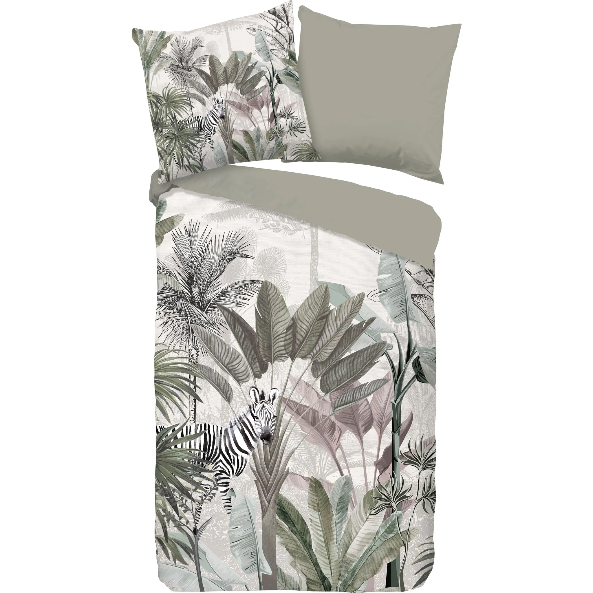 

Двустороннее постельное белье доброе утро «Ирен», хлопок, 155х220, 2 шт., молния, двусторонний вид, тропический Good Morning, цвет natur