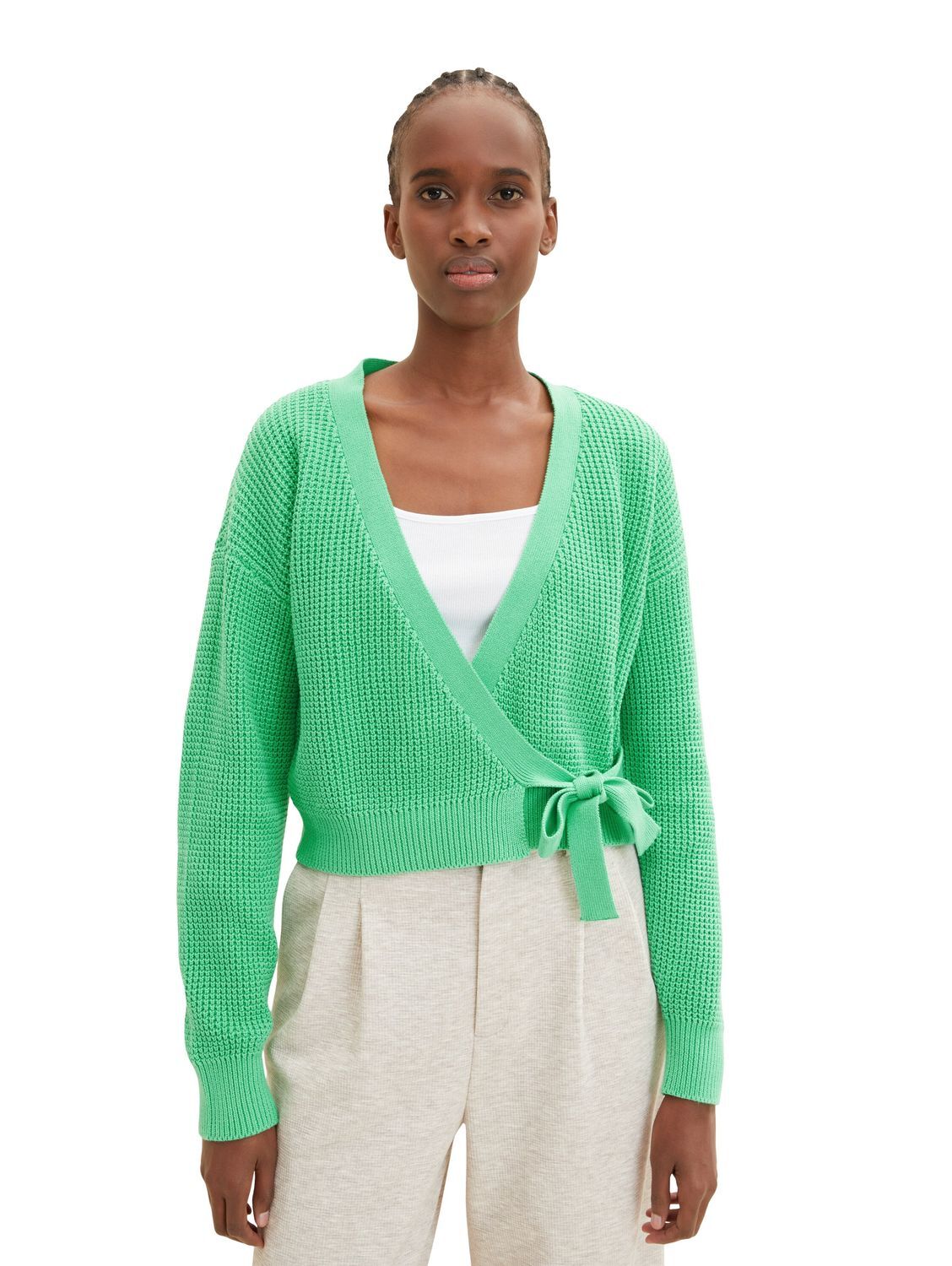 

Кардиган TOM TAILOR Denim Strickjacke WRAP, зеленый
