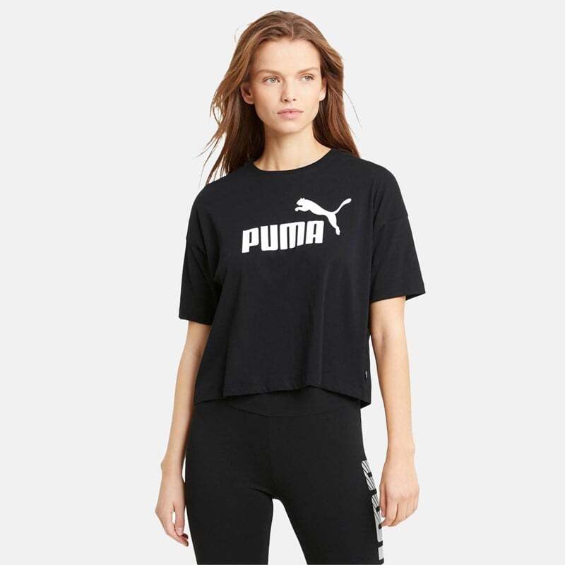 

Женская короткая футболка Essential с логотипом Puma, белый