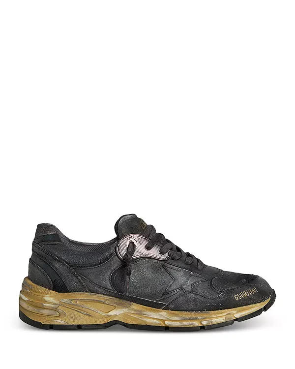 Кроссовки Running Dad из рваной кожи Golden Goose, Black