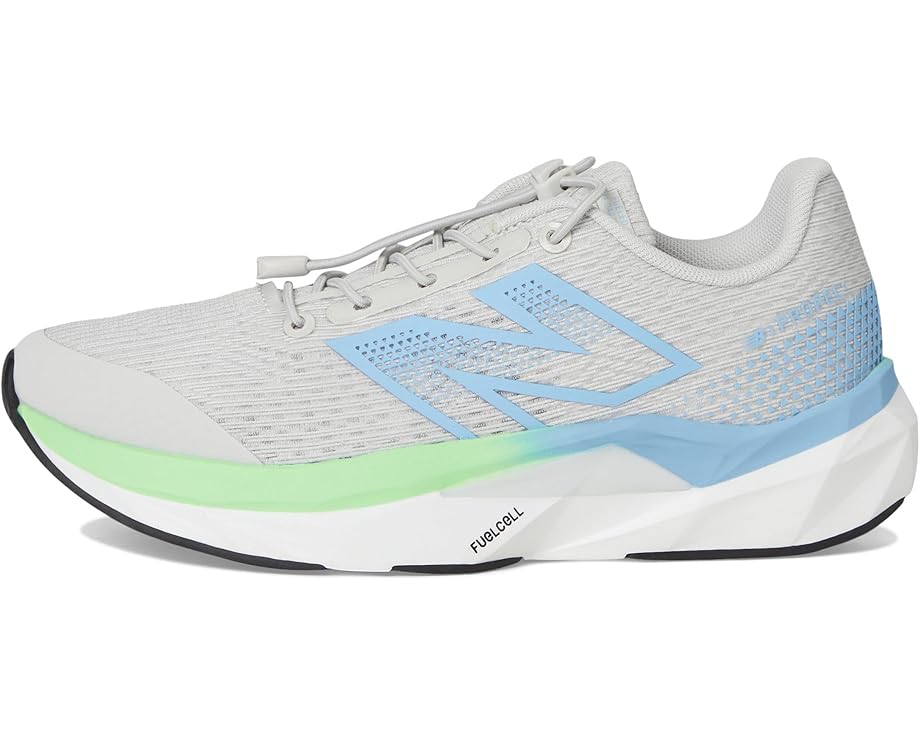 Кроссовки New Balance Kids Bungee FuelCell Propel v5, цвет Grey Matter/Electric Sky/Electric Jade — фото 4