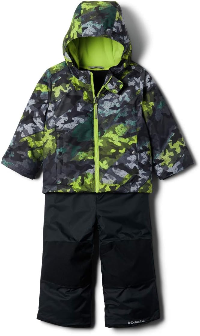 

Columbia Boys' Frosty Slope Set, City Grey Brushed Camo/Bright Chartreuse
