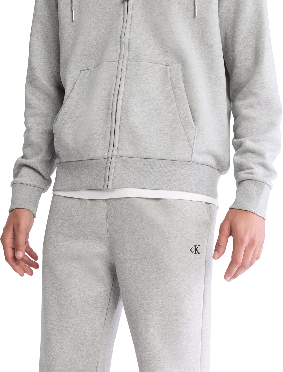 Мужские флисовые джоггеры Calvin Klein Archive Logo, Heroic Grey Heather — фото 3