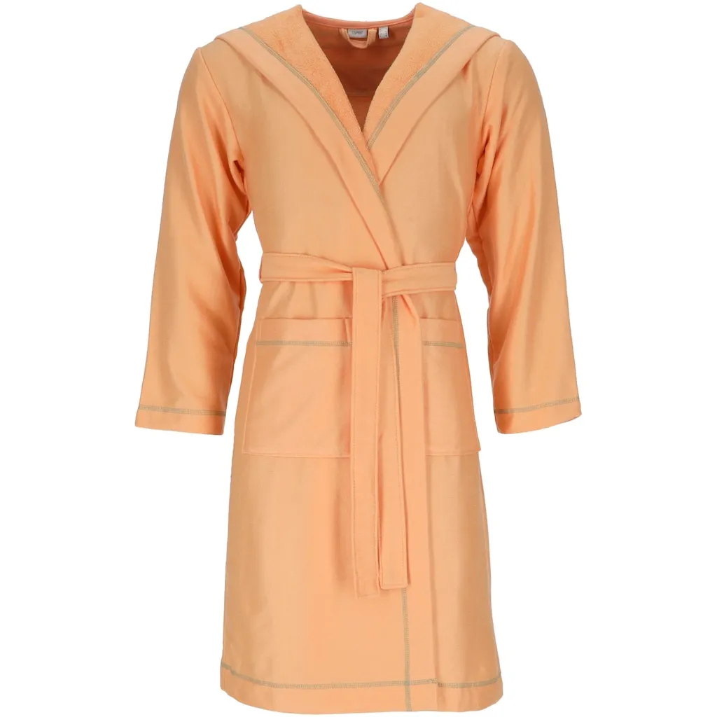 

Унисекс халат Modern Life, идеально для сауны и спа, гостиничный халат, утренний халат 1 шт., разноцветные декоративные швы Esprit, оранжевый