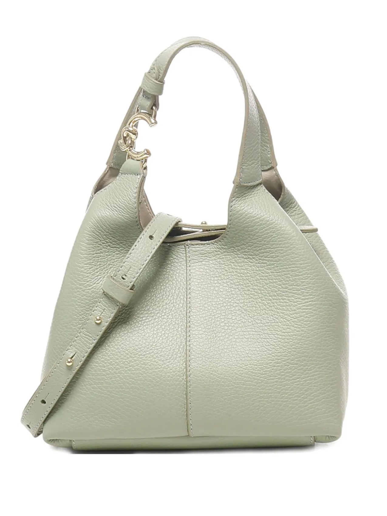 

Кожаная сумка через плечо Coccinelle с застежкой на пуговицы, зеленый