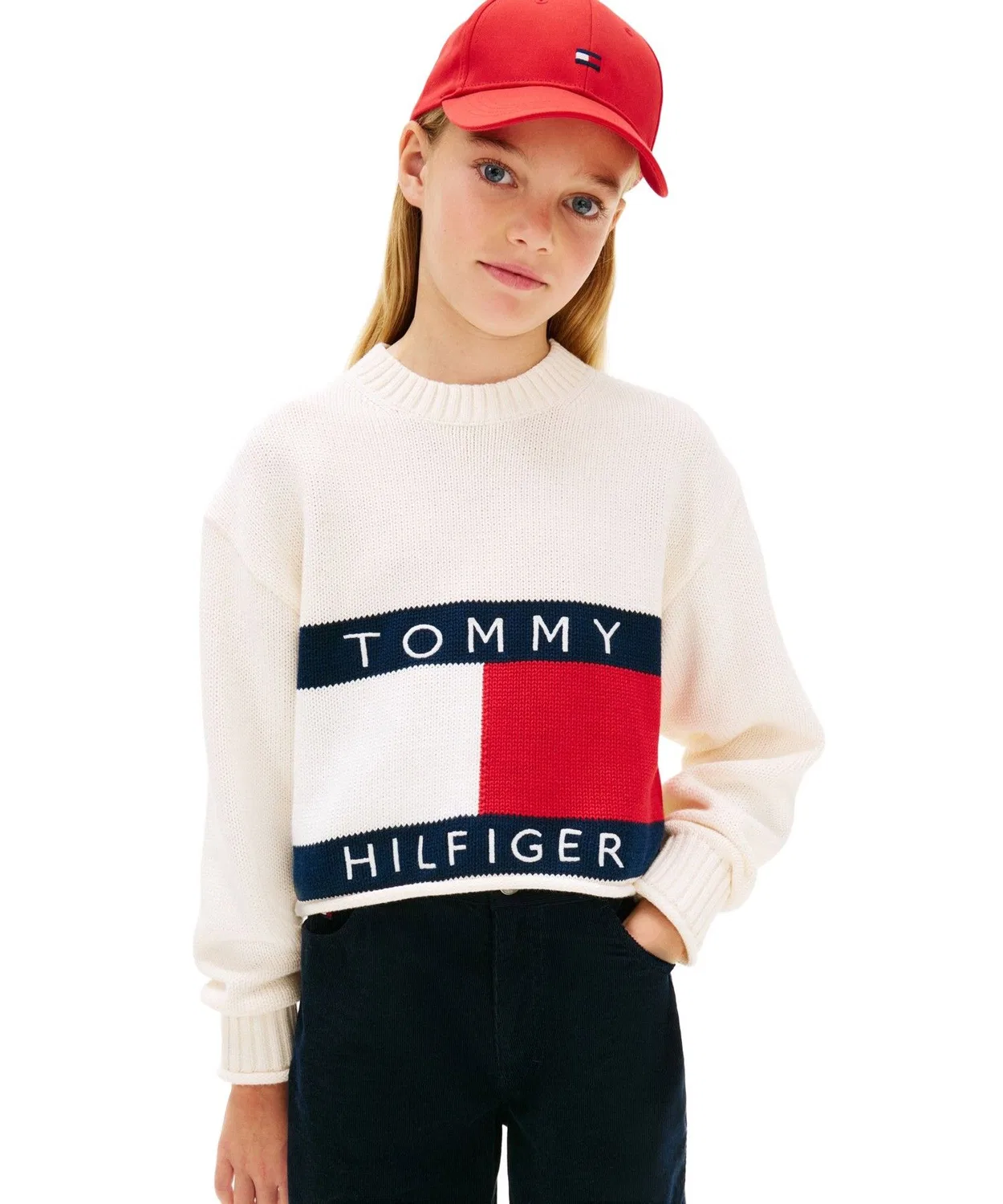 Свитер Tommy Hilfiger Heritage для девочек, белый