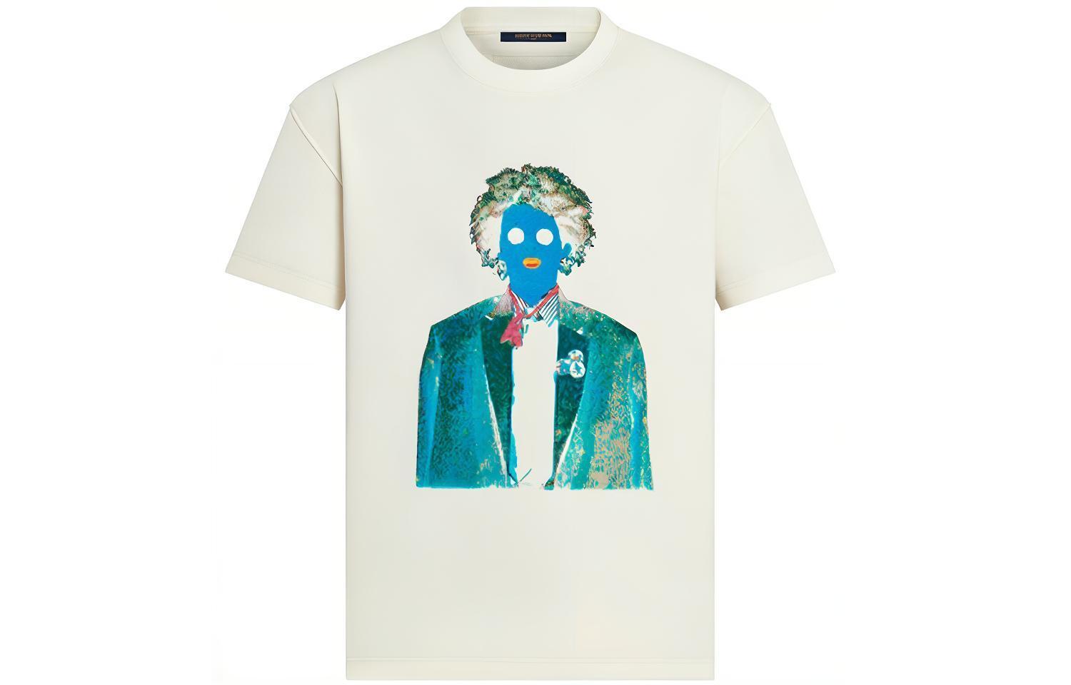 

Новые квартальные продукты LV T-shirt Men Louis Vuitton, белый