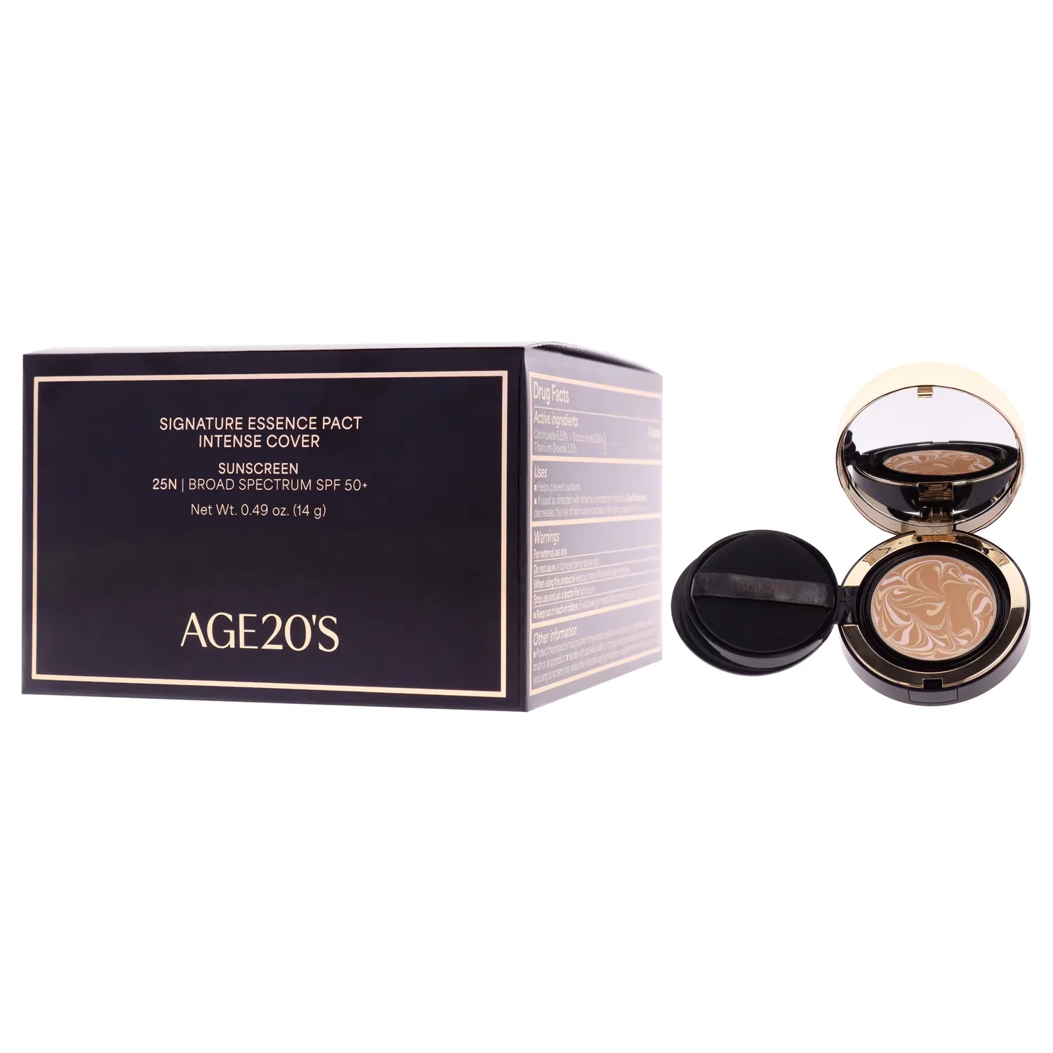 Тональный крем Signature Essence Pact Intense Cover SPF 50 Plus - 25N Sand от Age20s для женщин - 0,49 унции — фото 4