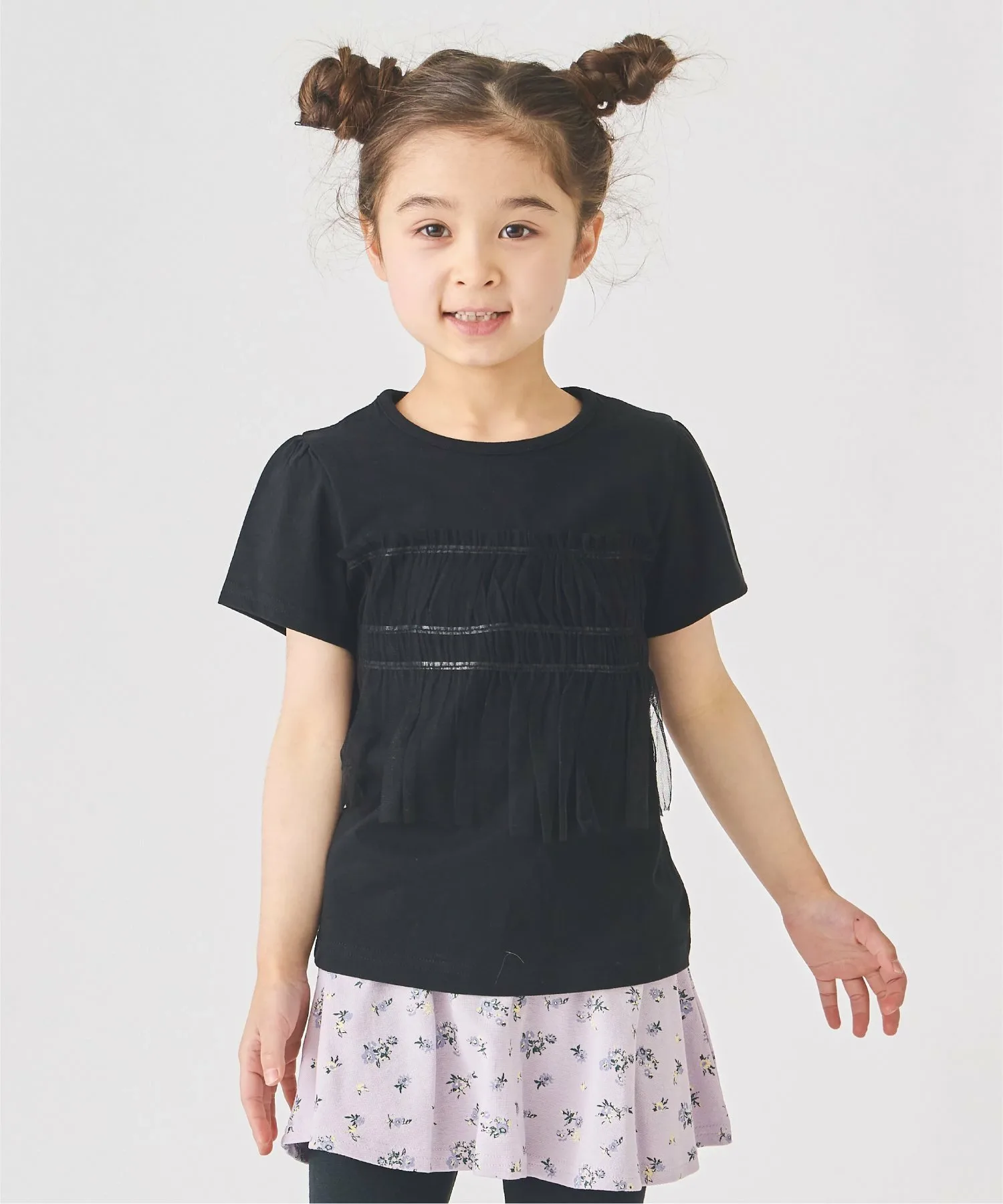 Шифоновая футболка Ever Closet, цвет Black
