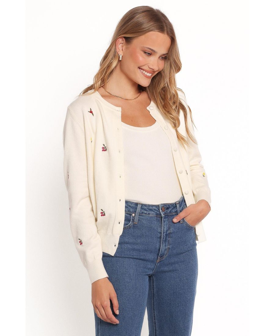 

Женский кардиган Millen с вышивкой в виде цветов Petal and Pup, Cream