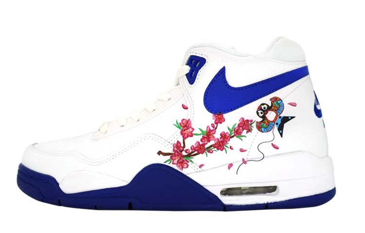 

Кроссовки Nike Flight Legacy Vintage Basketball Shoes Men Mid-top Blue, белый