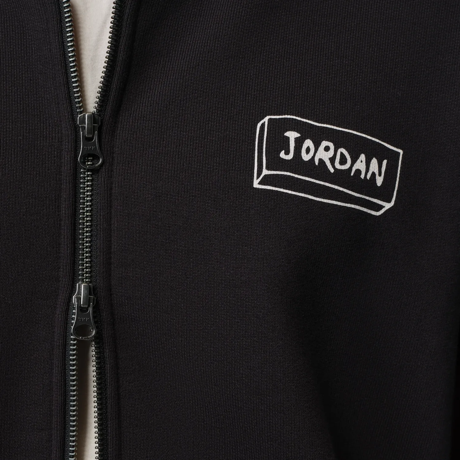 Худи Air Jordan x Union x Fragment на молнии, цвет 'Black Pale Ivory' — фото 2