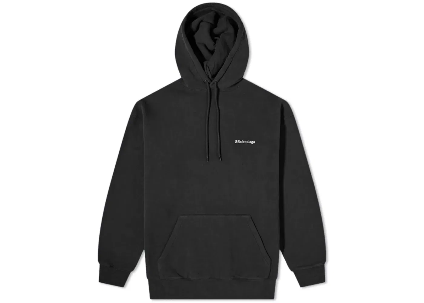 Мужской худи с принтом Corporate Logo Popover Hoody Balenciaga, Black