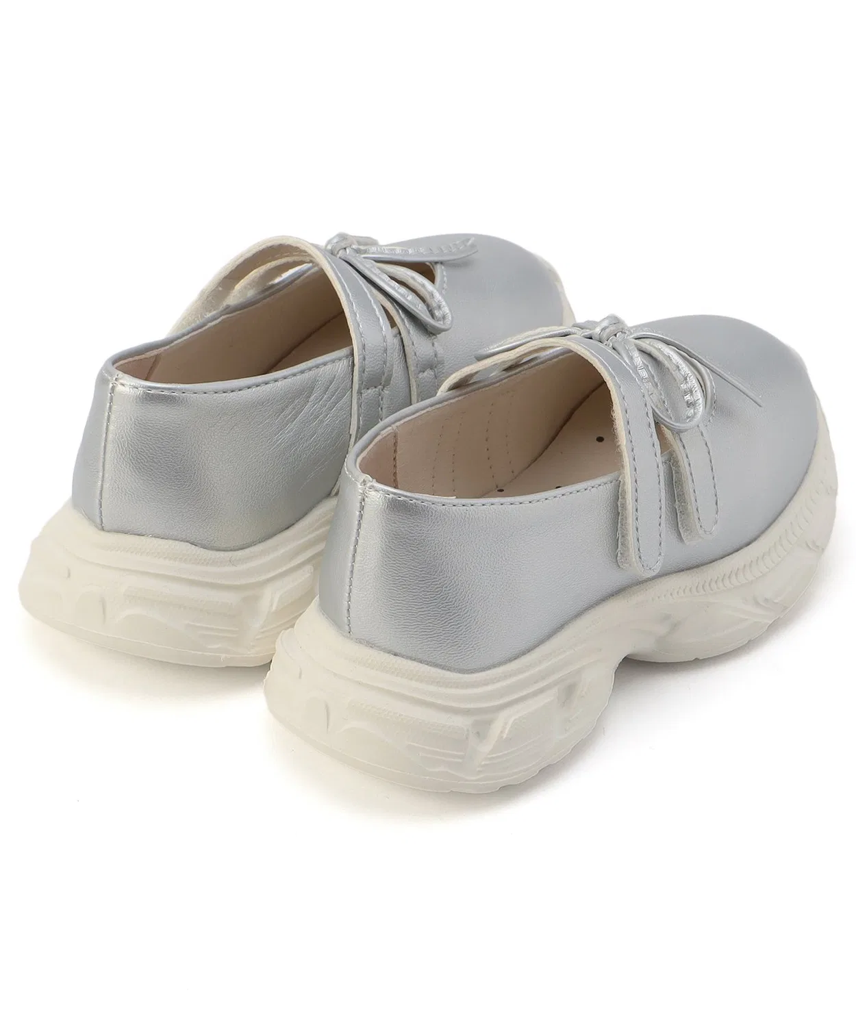 Детские туфли-лодочки на ремешке с бантом, модель Strap Sneaker Pumps, apres les cours, Black — фото 3