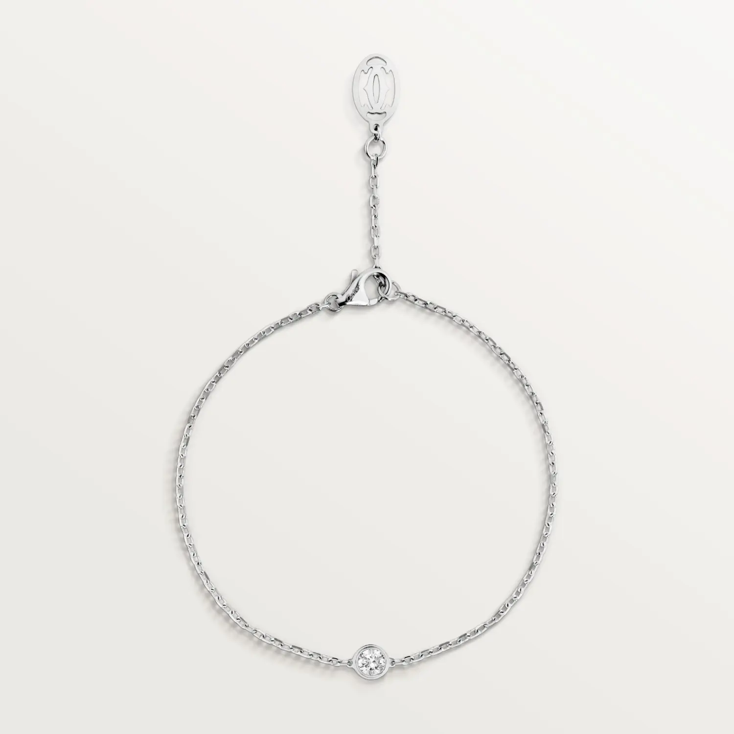 Браслет Cartier d'Amour Small, белое золото/бриллиант