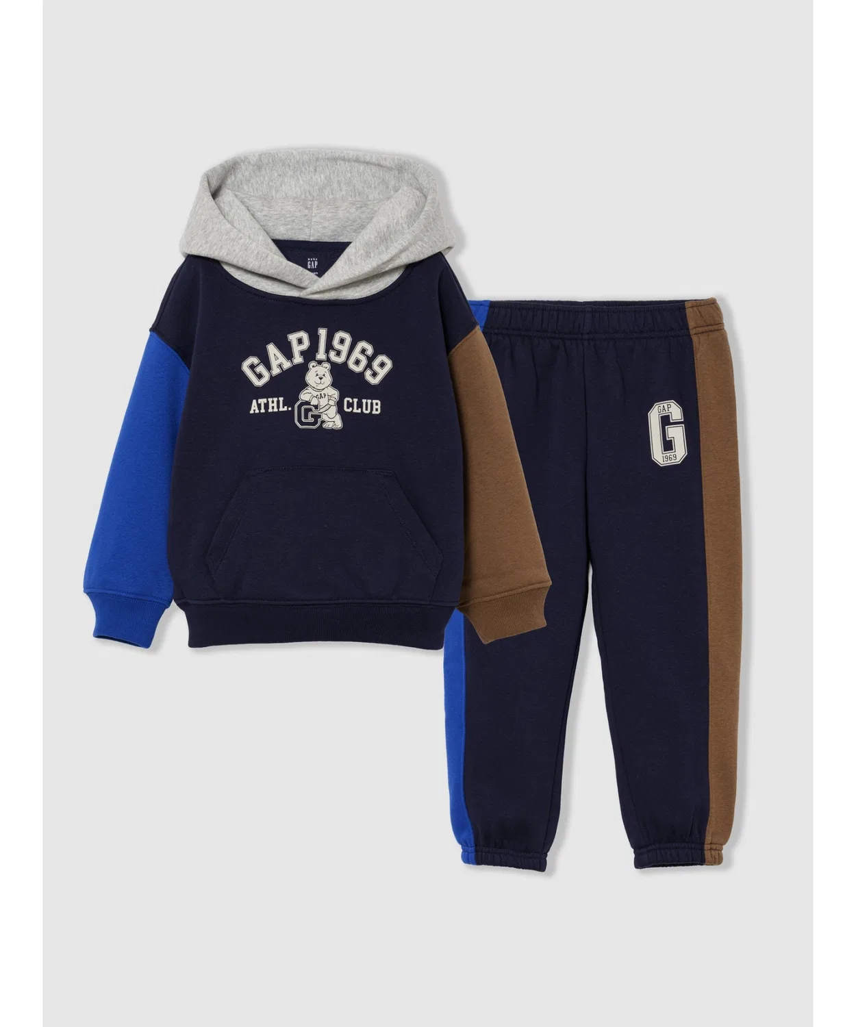 Детский комплект из худи и джоггеров с принтом Vintage Soft GAP, Navy