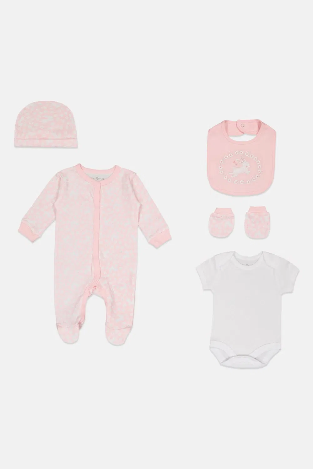 Комплект детской одежды с принтом из 5 предметов, Rock-A-Bye Baby Boutique, разноцветный — фото 4