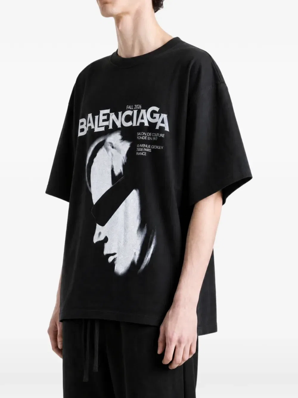 Футболка с графическим принтом Lady in Shades Balenciaga, черный — фото 3